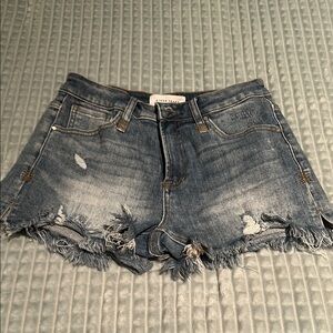 Risen jeans cutoff shorts